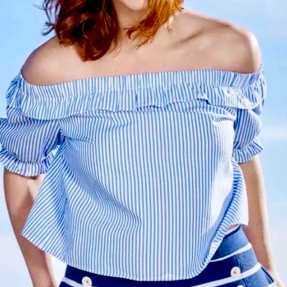 VINEYARD VINES off the shoulder top